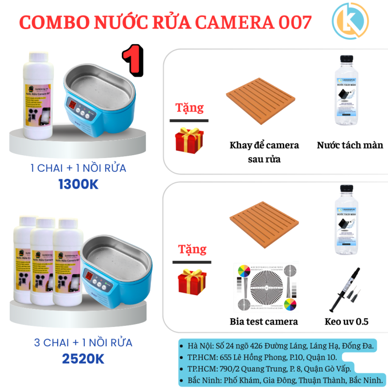 COMBO NƯỚC RỬA CAMERA 007