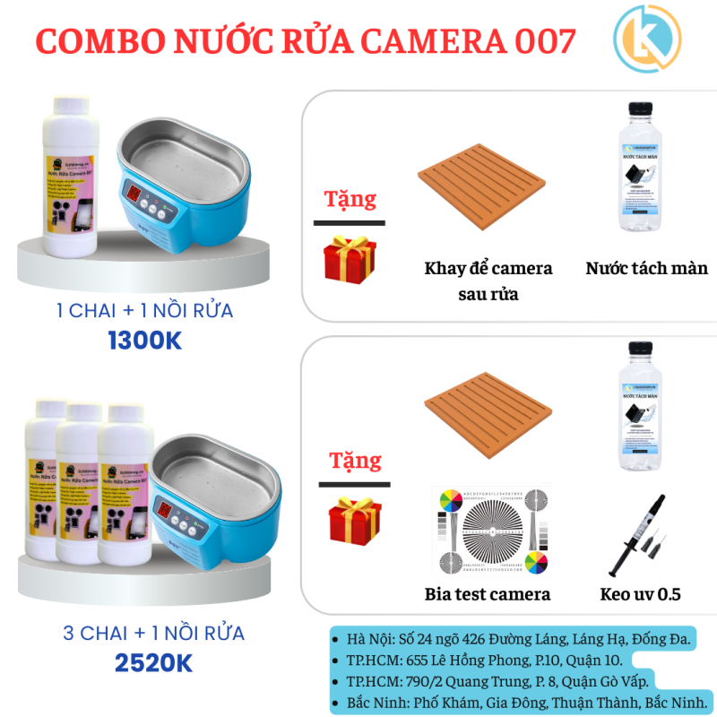 COMBO NƯỚC RỬA CAMERA 007