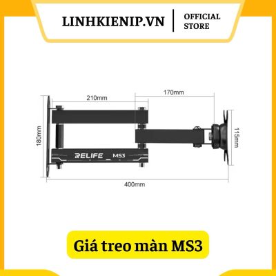 Giá treo màn hình máy tính MS3 - xoay đa năng